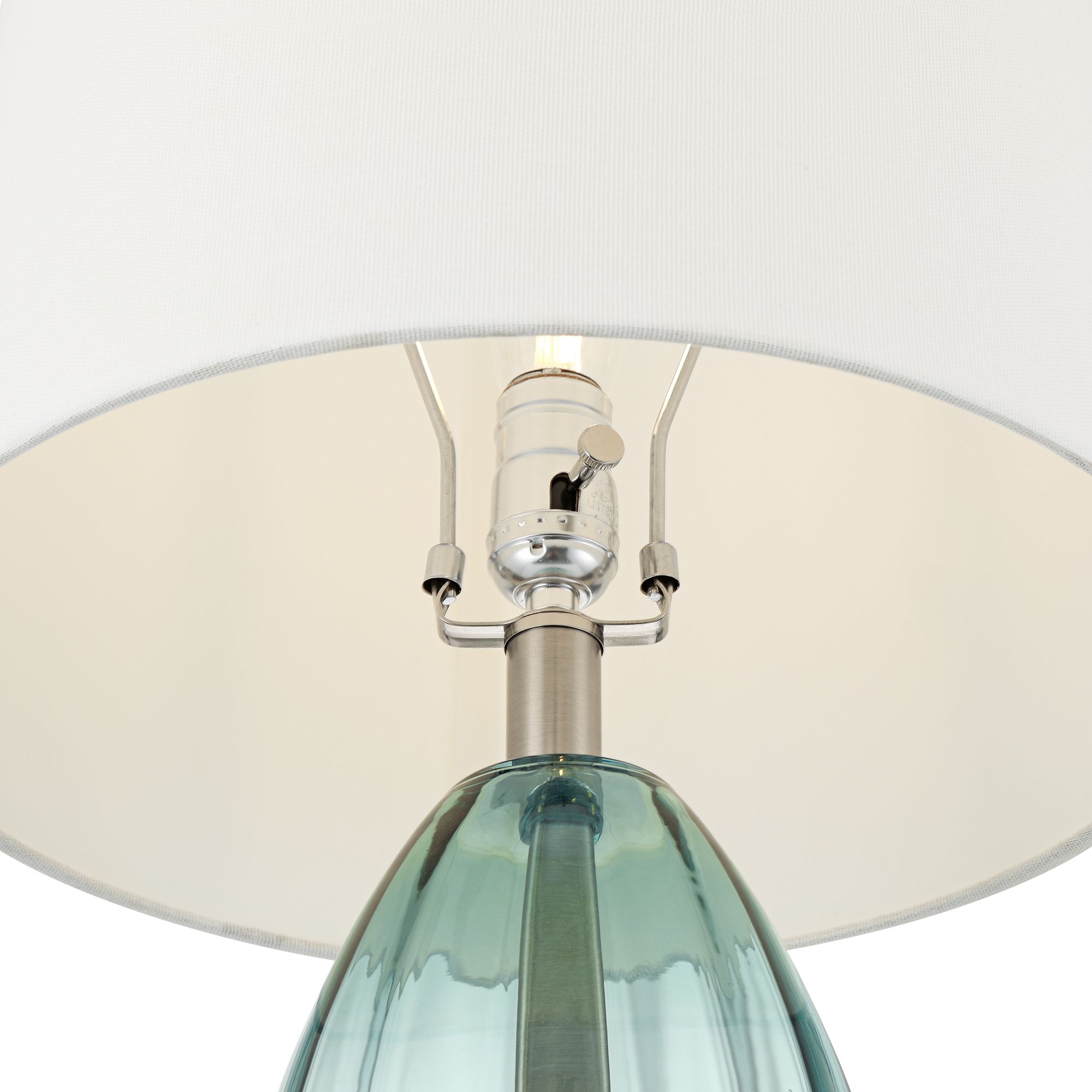 Image 5 Possini Euro Tirana 25 1/4" High Clear Aqua USB Table Lamp Set of 2 more views