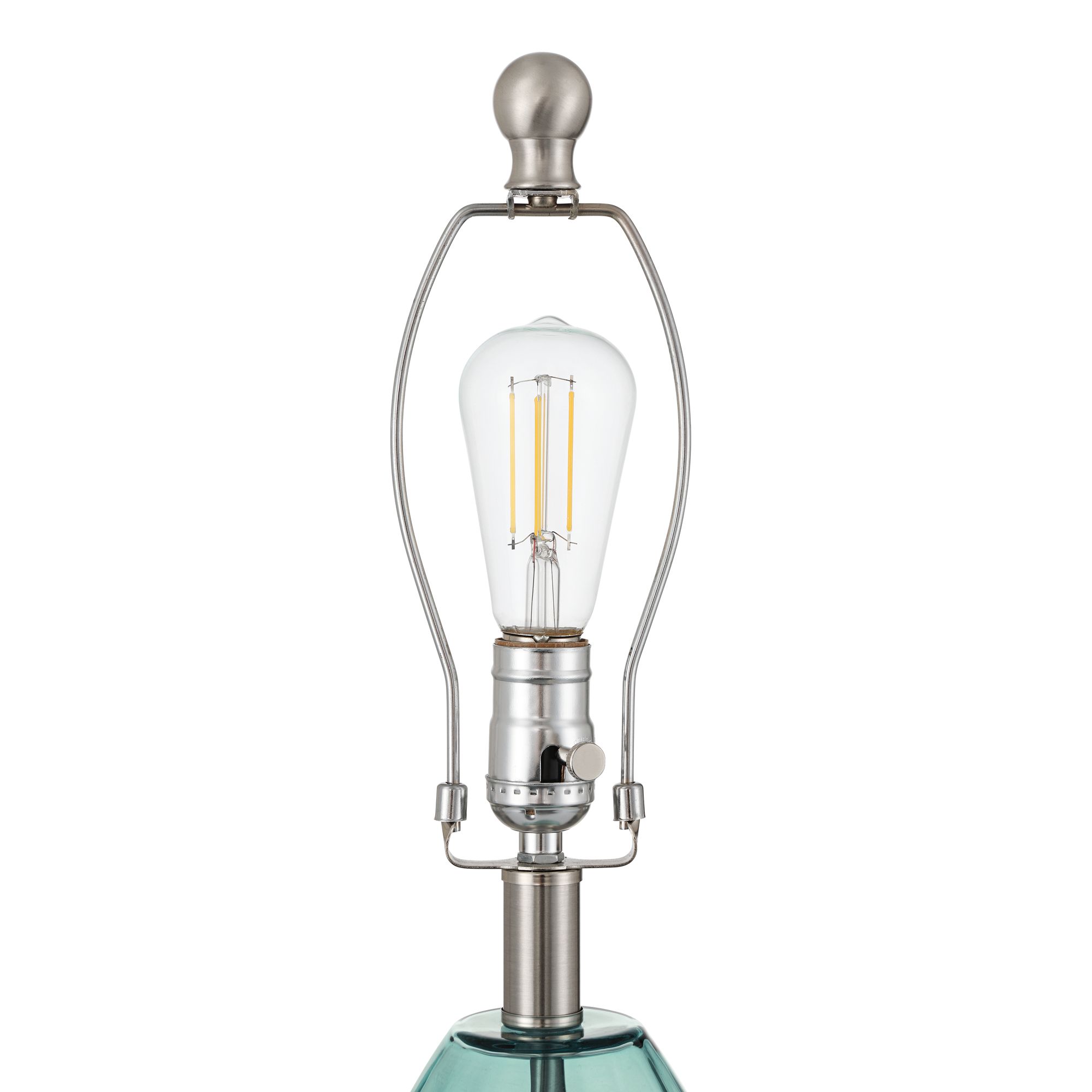 Image 6 Possini Euro Tirana 25 1/4" High Clear Aqua USB Table Lamp Set of 2 more views