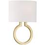 3_Possini Euro Titus 14 3/4" High Painted Gold Wall Sconce