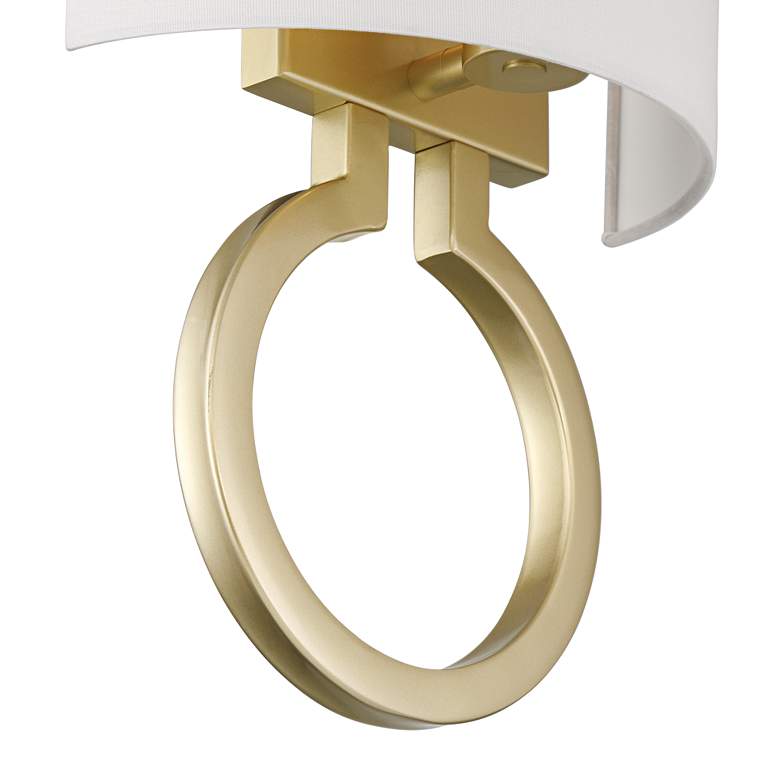 Image 3 Possini Euro Titus 14 3/4" High Painted Gold Wall Sconce more views