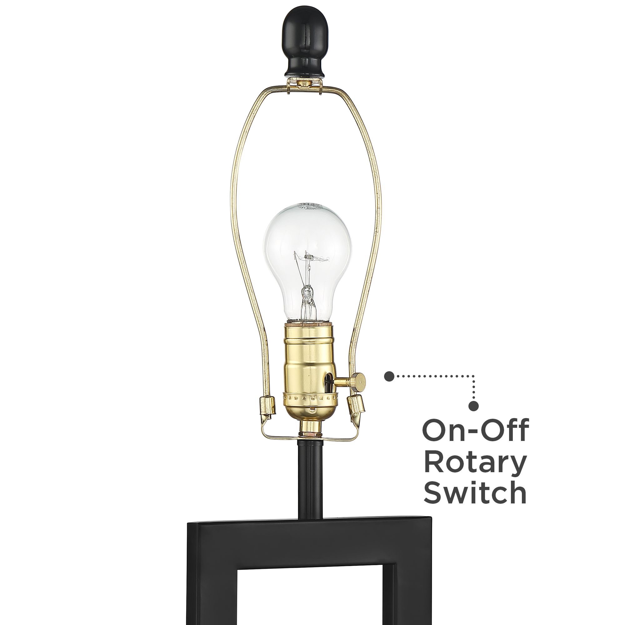 Image 6 Possini Euro Todd Black Metal Table Lamp with USB Port and Outlet more views