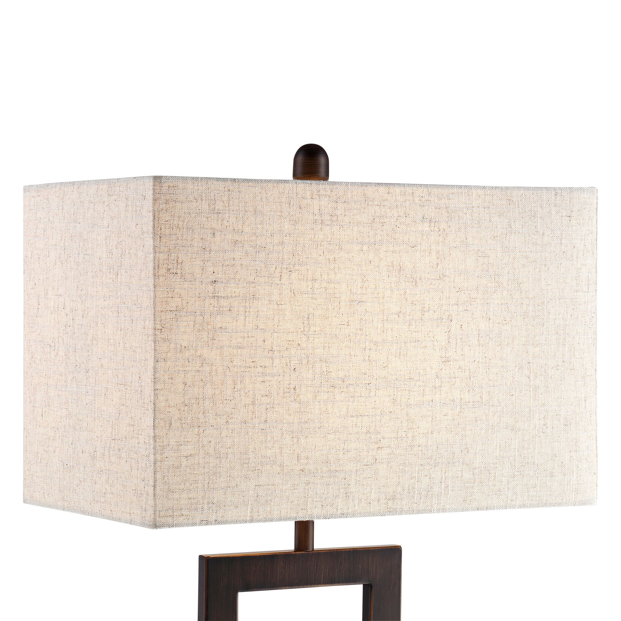 Image 7 Possini Euro Todd Bronze Table Lamps Set of 2 with USB Port and Outlet more views