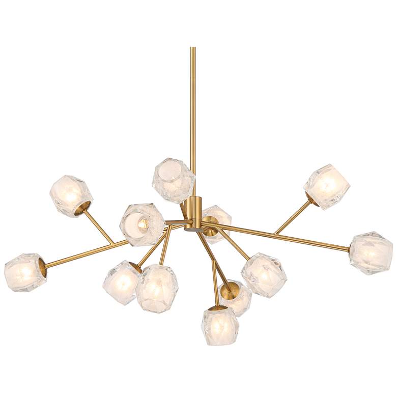 Image 3 Possini Euro Tofay 37 3/4" Brass 12-Light LED Sputnik Chandelier