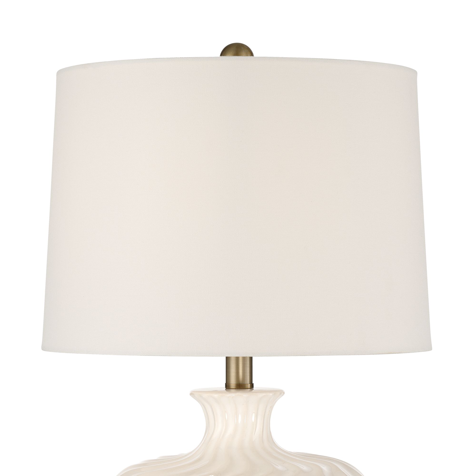 Image 3 Possini Euro Toledo 21 1/2" High Off-White Ceramic Table Lamp Set of 2 more views