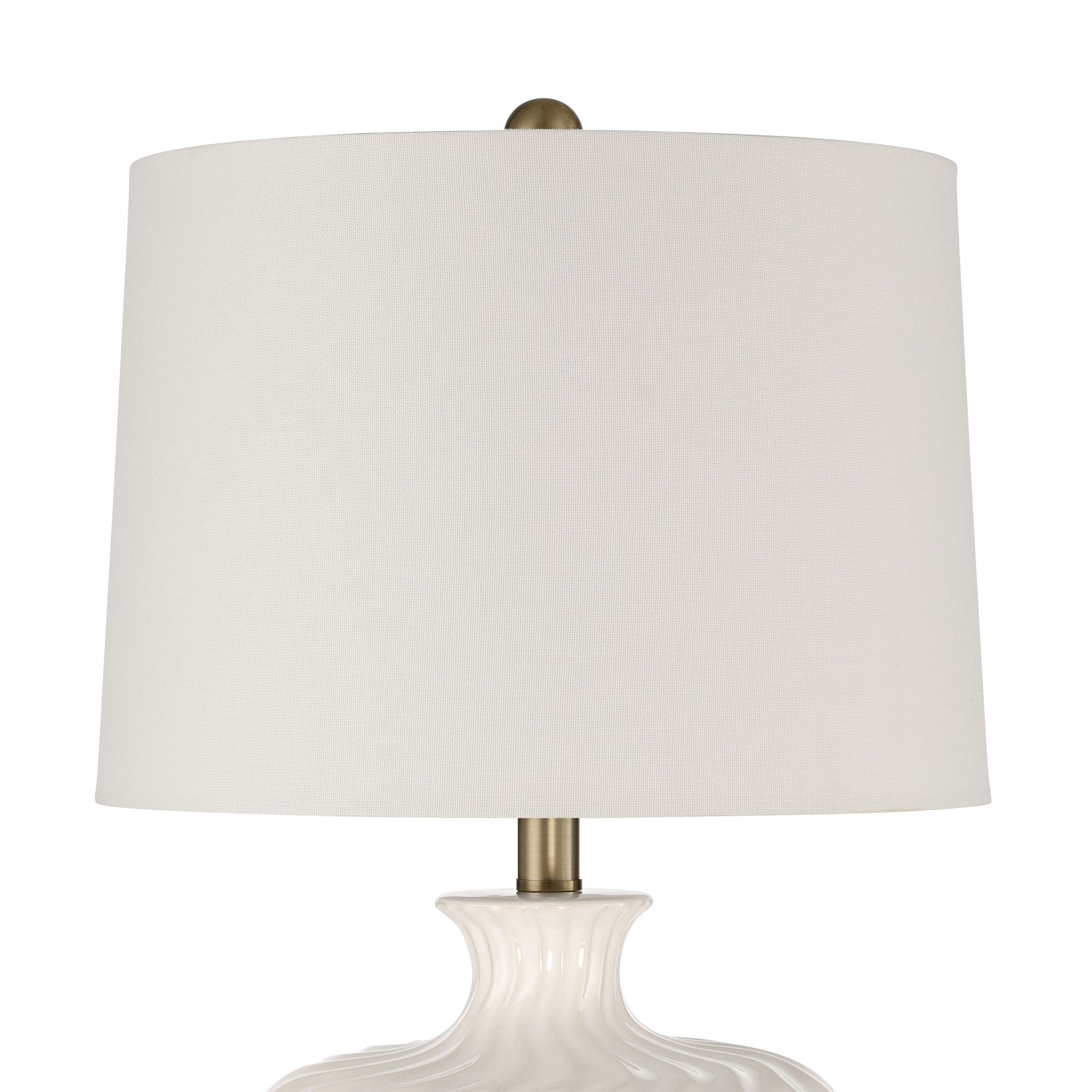 Image 4 Possini Euro Toledo 21 1/2" High Off-White Ceramic Table Lamp Set of 2 more views