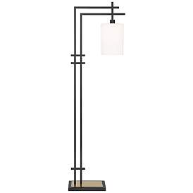 Image2 of Possini Euro Torrance 65" Modern Downbridge Arc Floor Lamp