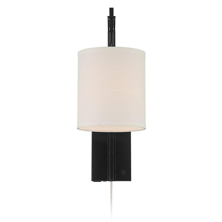 Image 7 Possini Euro Torrance Plug-In Wall Lamp with Dual USB Ports more views