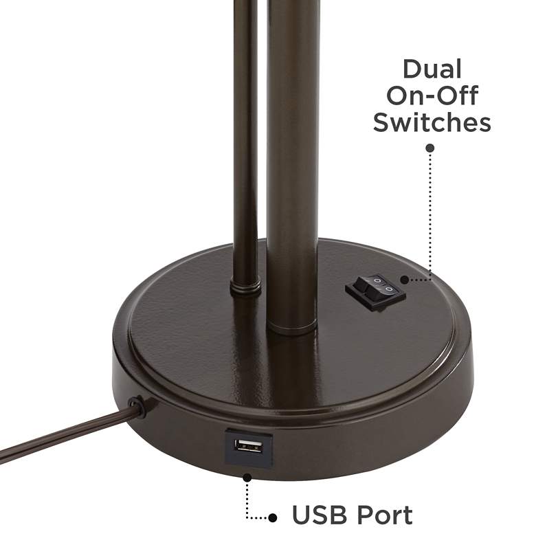 Image 4 Possini Euro Traverse 29" Bronze Gooseneck LED USB Lamps Set of 2 more views