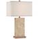 Possini Euro Travertine 31 1/2" High Faux Marble Modern Table Lamp