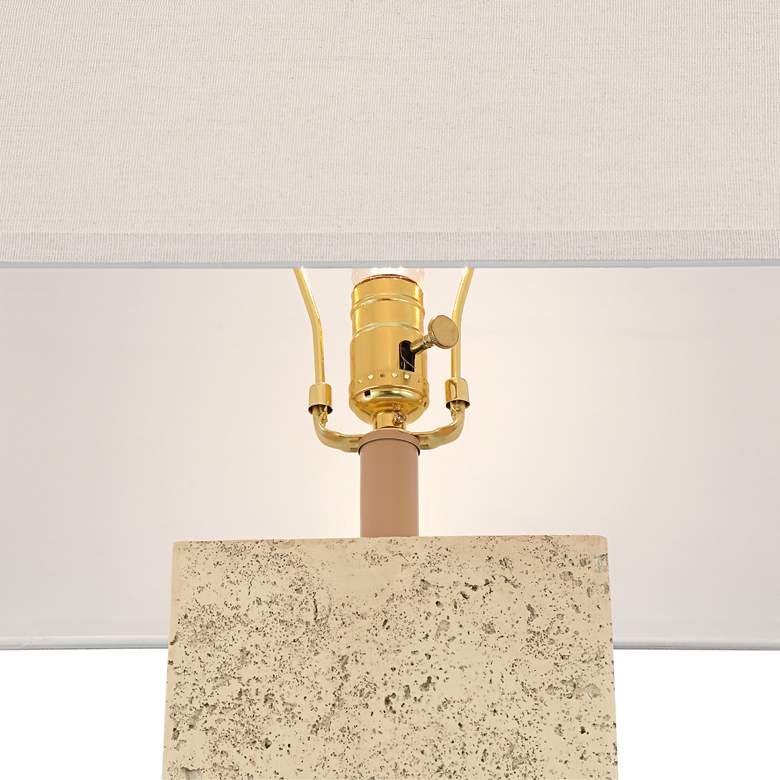 Image 5 Possini Euro Travertine 31 1/2" High Faux Marble Modern Table Lamp more views