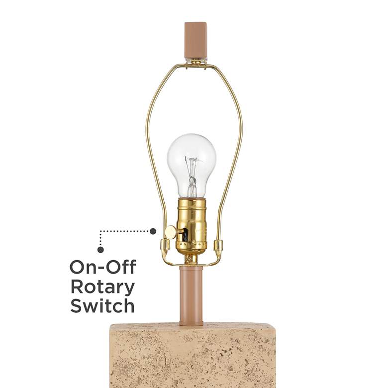 Image 6 Possini Euro Travertine 31 1/2" High Faux Marble Modern Table Lamp more views