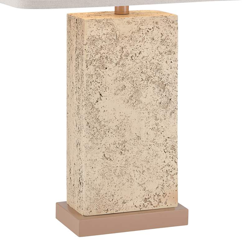 Image 7 Possini Euro Travertine 31 1/2" High Faux Marble Modern Table Lamp more views
