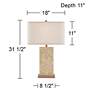Possini Euro Travertine 31 1/2" High Faux Marble Modern Table Lamp