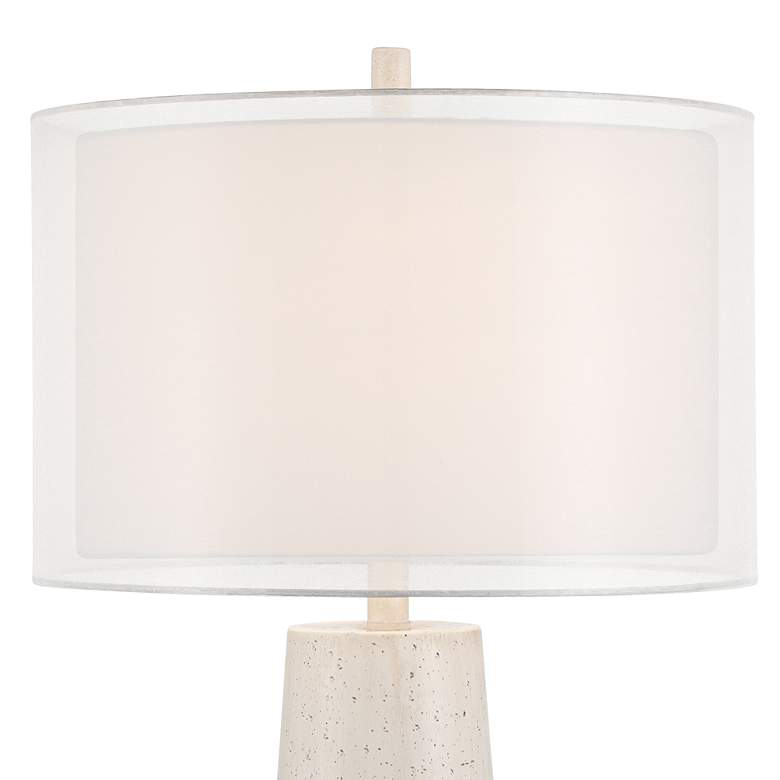 Image 3 Possini Euro Travertine 31 1/2" High Faux Marble Modern Table Lamp more views