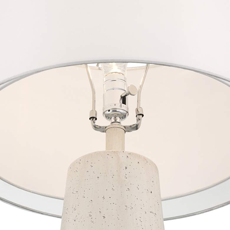 Image 4 Possini Euro Travertine 31 1/2" High Faux Marble Modern Table Lamp more views