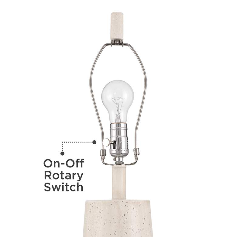 Image 5 Possini Euro Travertine 31 1/2" High Faux Marble Modern Table Lamp more views