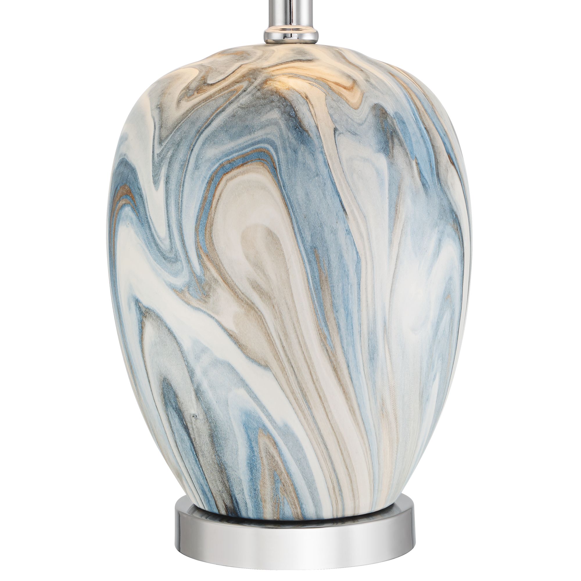 Image 6 Possini Euro Travis 20 1/4" High Modern Blue Ceramic Table Lamp more views