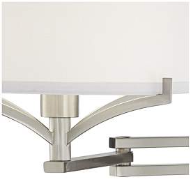 Image3 of Possini Euro Tremont Brushed Nickel Modern Swing Arm Plug-In Wall Lamp more views