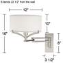 Possini Euro Tremont Brushed Nickel Modern Swing Arm Plug-In Wall Lamp