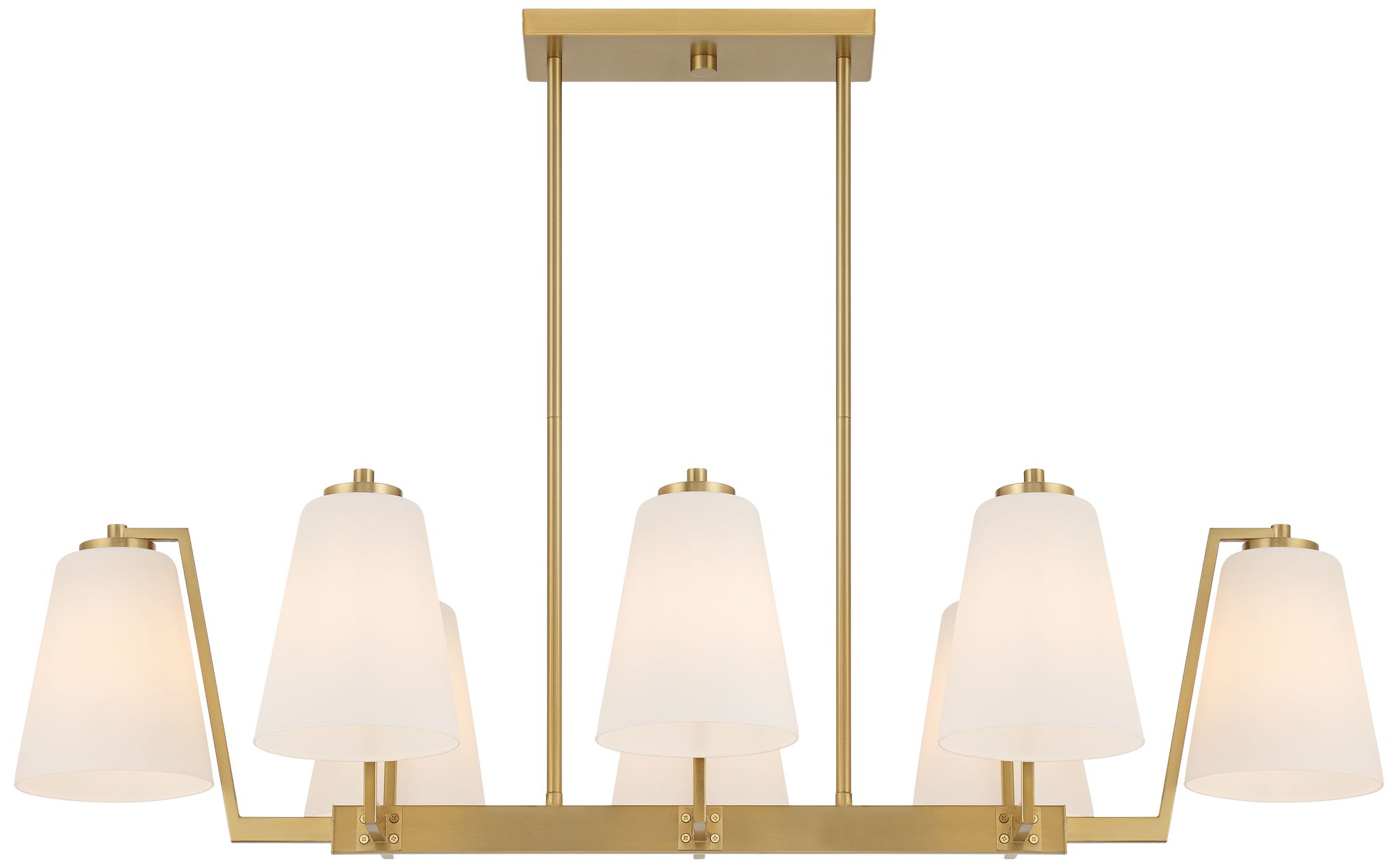 Image 7 Possini Euro Tressel 42" Wide Brass and White Glass 8-Light Chandelier more views