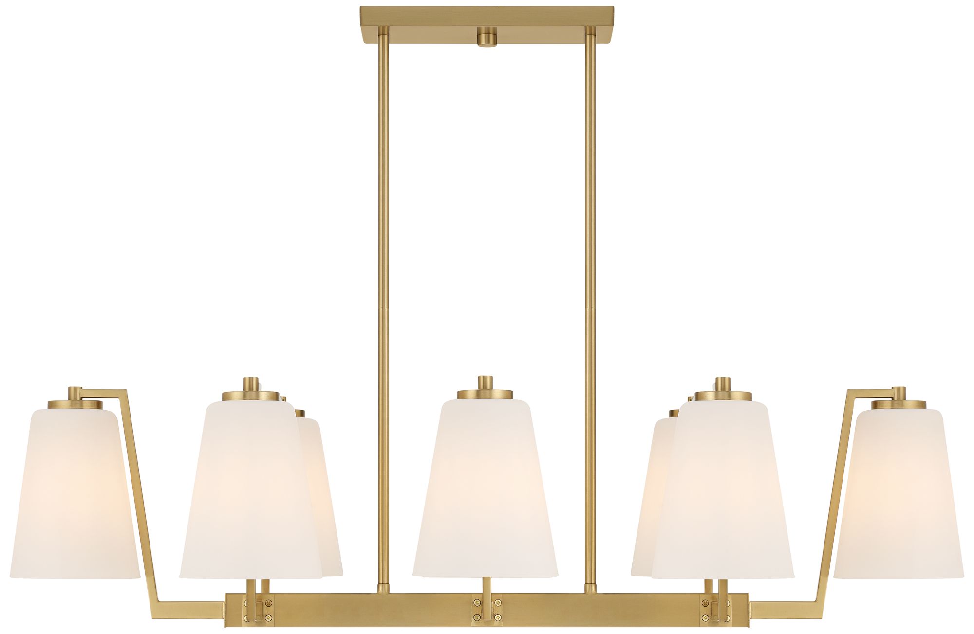 Possini Euro Tressel 42" Wide Brass and White Glass 8-Light Chandelier