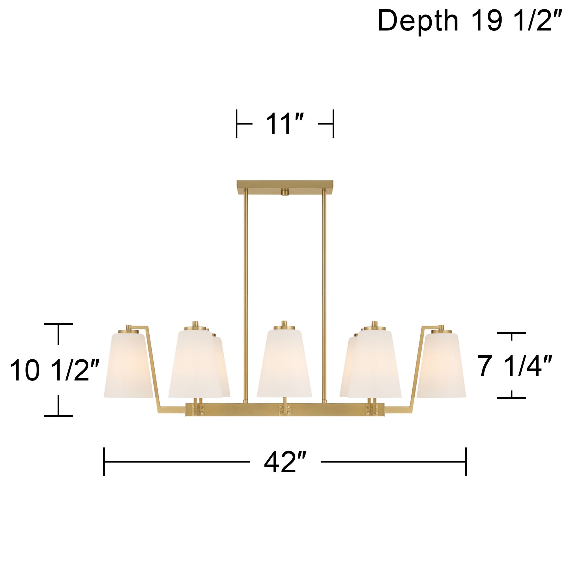 Possini Euro Tressel 42" Wide Brass and White Glass 8-Light Chandelier