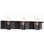 Possini Euro Trezza 24" Wide Matte Black 3-Light Vanity Bath Light