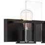 Thumbnail3 of Possini Euro Trezza 24" Wide Matte Black 3-Light Vanity Bath Light more views
