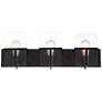Thumbnail4 of Possini Euro Trezza 24" Wide Matte Black 3-Light Vanity Bath Light more views
