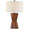 Possini Euro Tri 30" High Modern Faux Wood Table Lamp