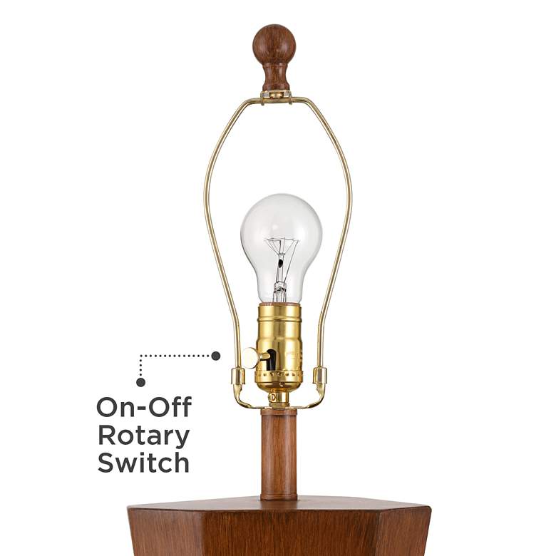 Image 5 Possini Euro Tri 30" High Modern Faux Wood Table Lamp more views