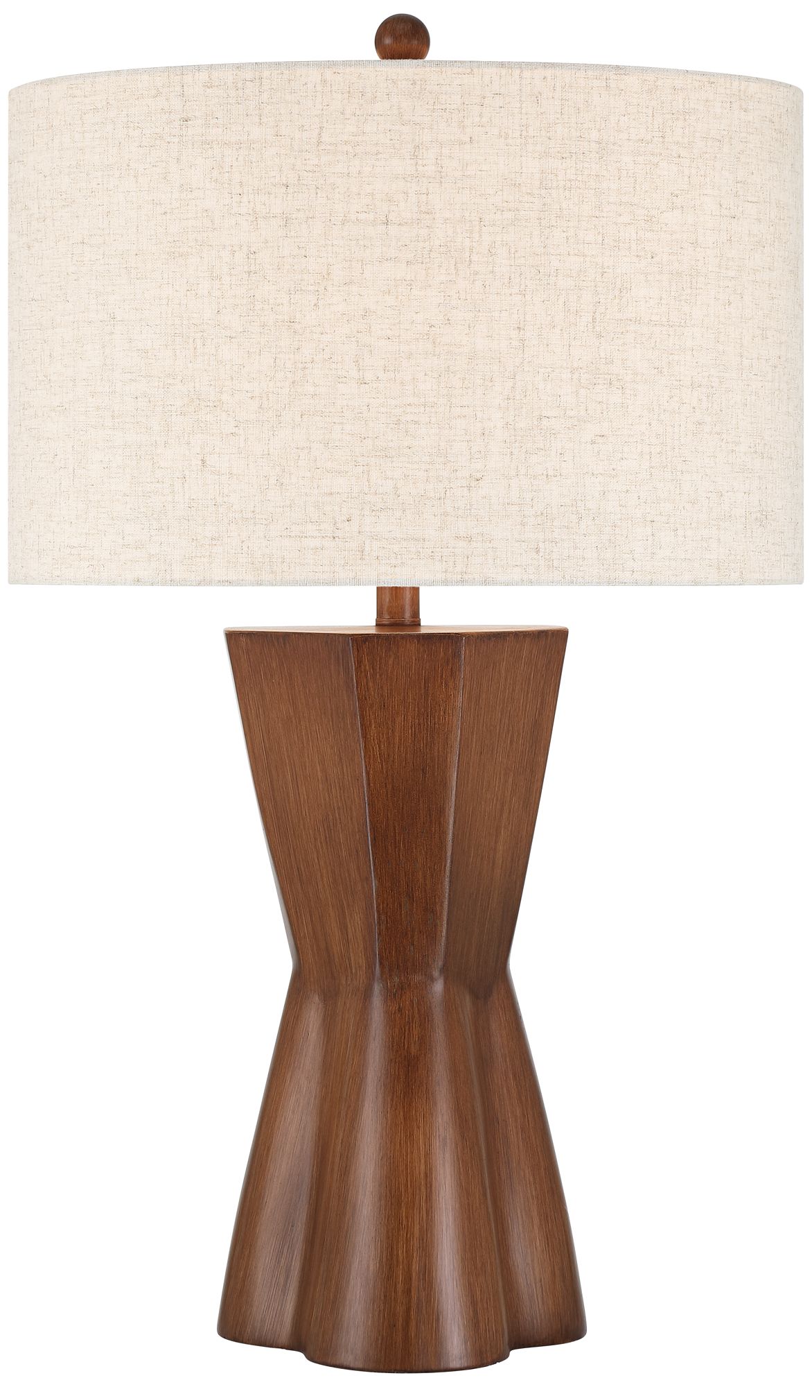 Possini Euro Tri 30" High Modern Faux Wood Table Lamp