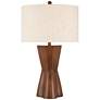 Possini Euro Tri 30" High Modern Faux Wood Table Lamp