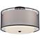 Possini Euro Triplicate 13" Wide Black Drum Ceiling Light