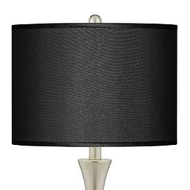 Image2 of Possini Euro Trish Brushed Nickel and Black Touch Table Lamps Set of 2 more views