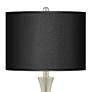 Possini Euro Trish Brushed Nickel and Black Touch Table Lamps Set of 2