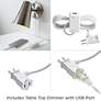 Possini Euro Trixie Nickel Rectangle Plug-In Wall Lamp with USB Dimmer in scene
