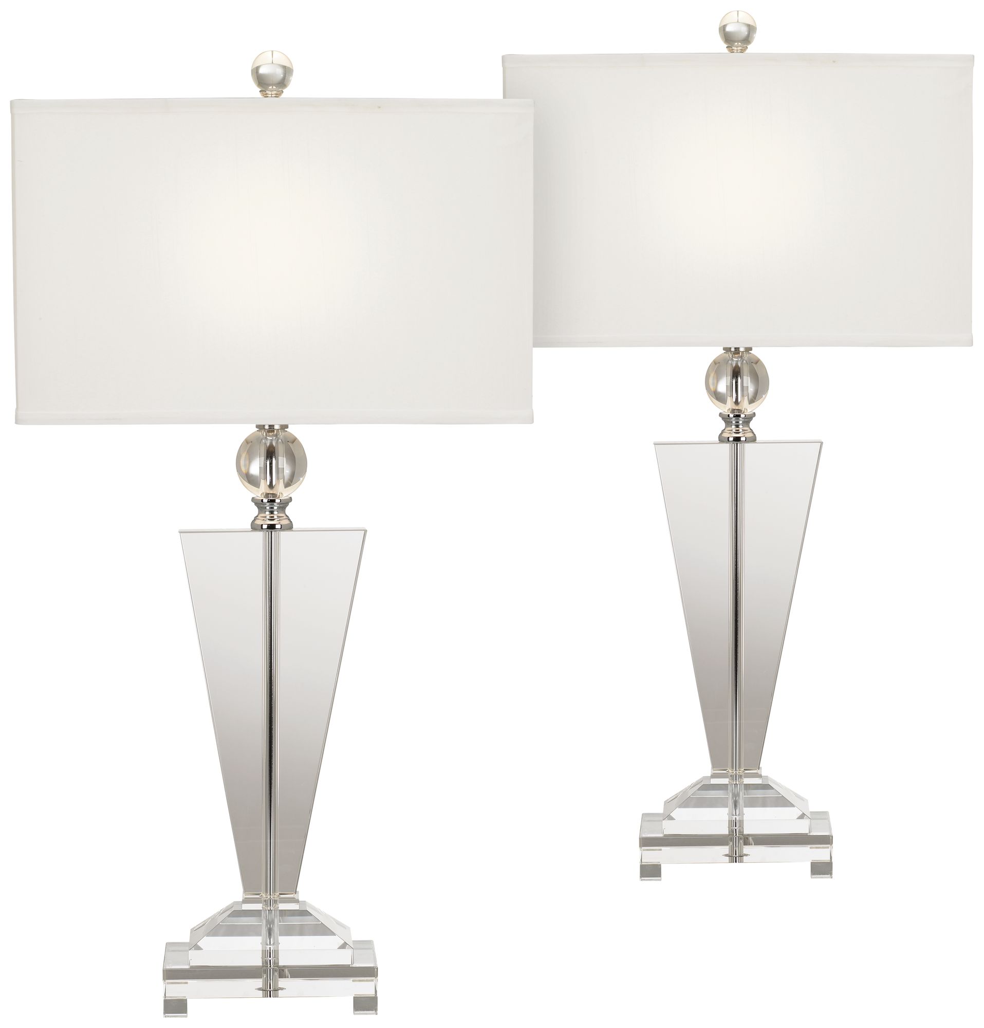 Possini Euro Trophy 30 1/2" Crystal Glass Table Lamps Set of 2