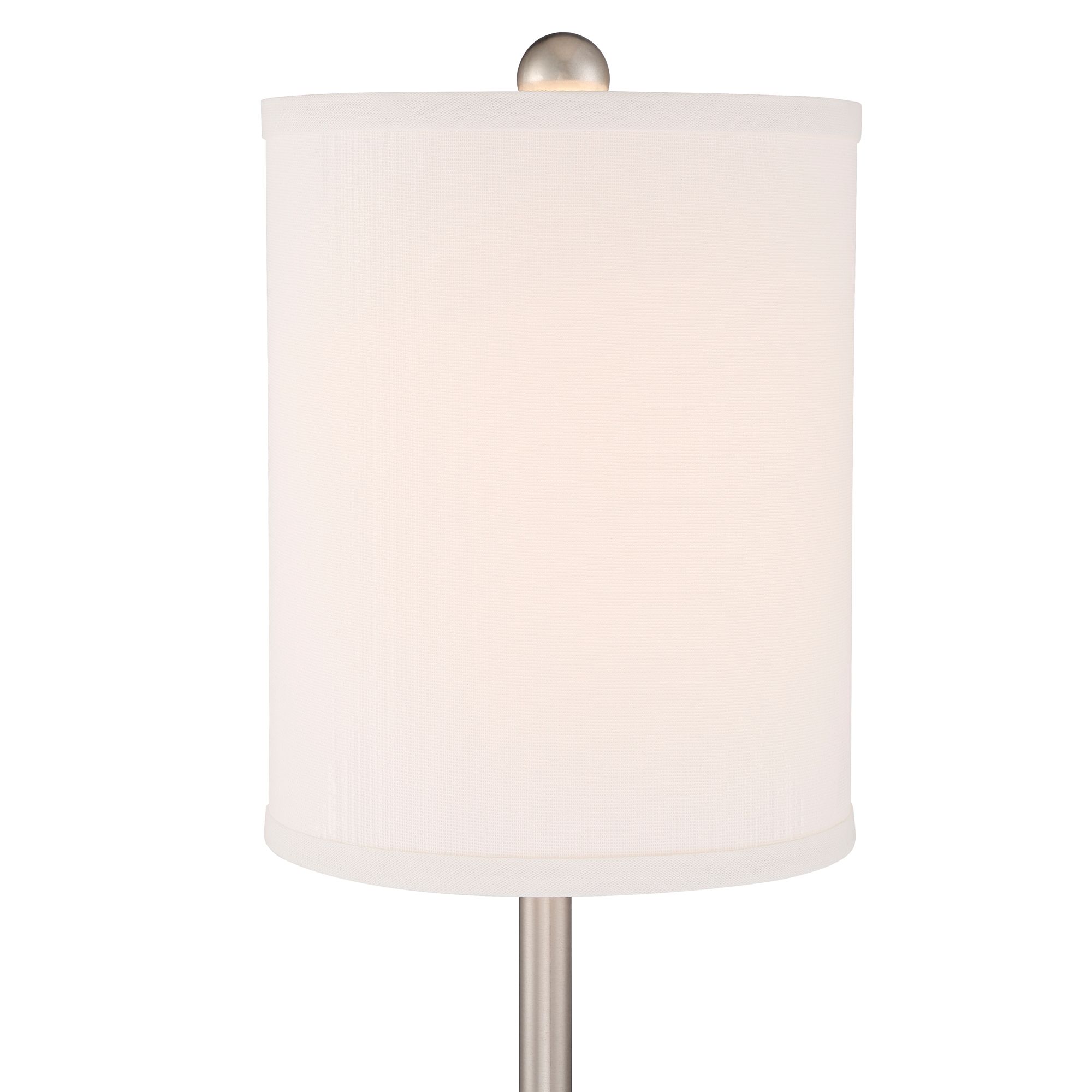 Possini Euro Trotter 23 3/4" Nickel USB Lamps with Dimmers Set of 2