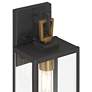 4_Possini Euro Trystin 13" High Black and Brass Outdoor Wall Light more views