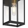 5_Possini Euro Trystin 13" High Black and Brass Outdoor Wall Light more views