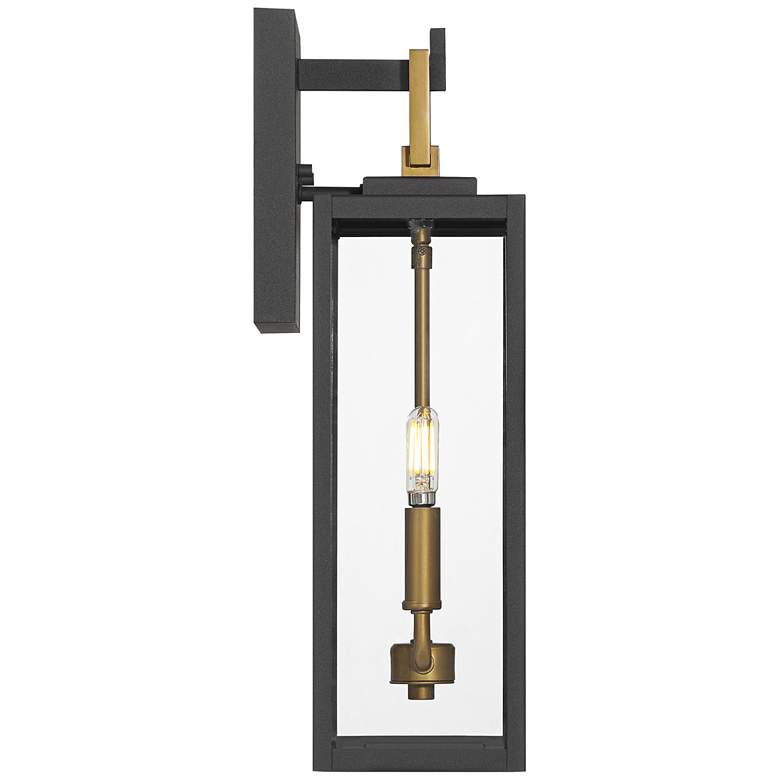 Image 7 Possini Euro Trystin 18"H Black & Brass 2-Light Outdoor Wall Light more views