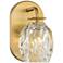 Possini Euro Tulip 8" High Warm Brass and Glass Wall Sconce