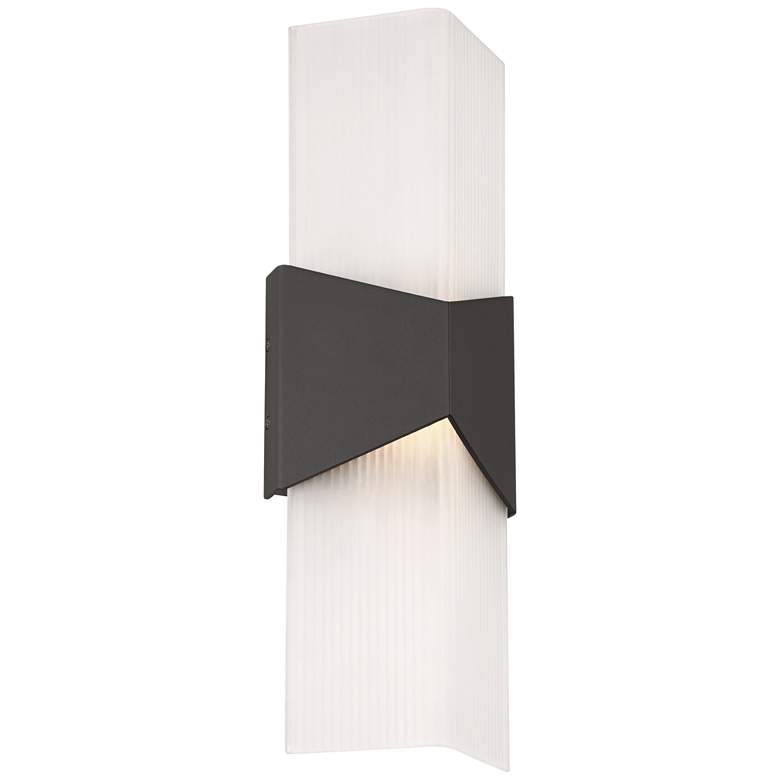 Image 6 Possini Euro Tux 18" High Black and White LED Outdoor Wall Light more views