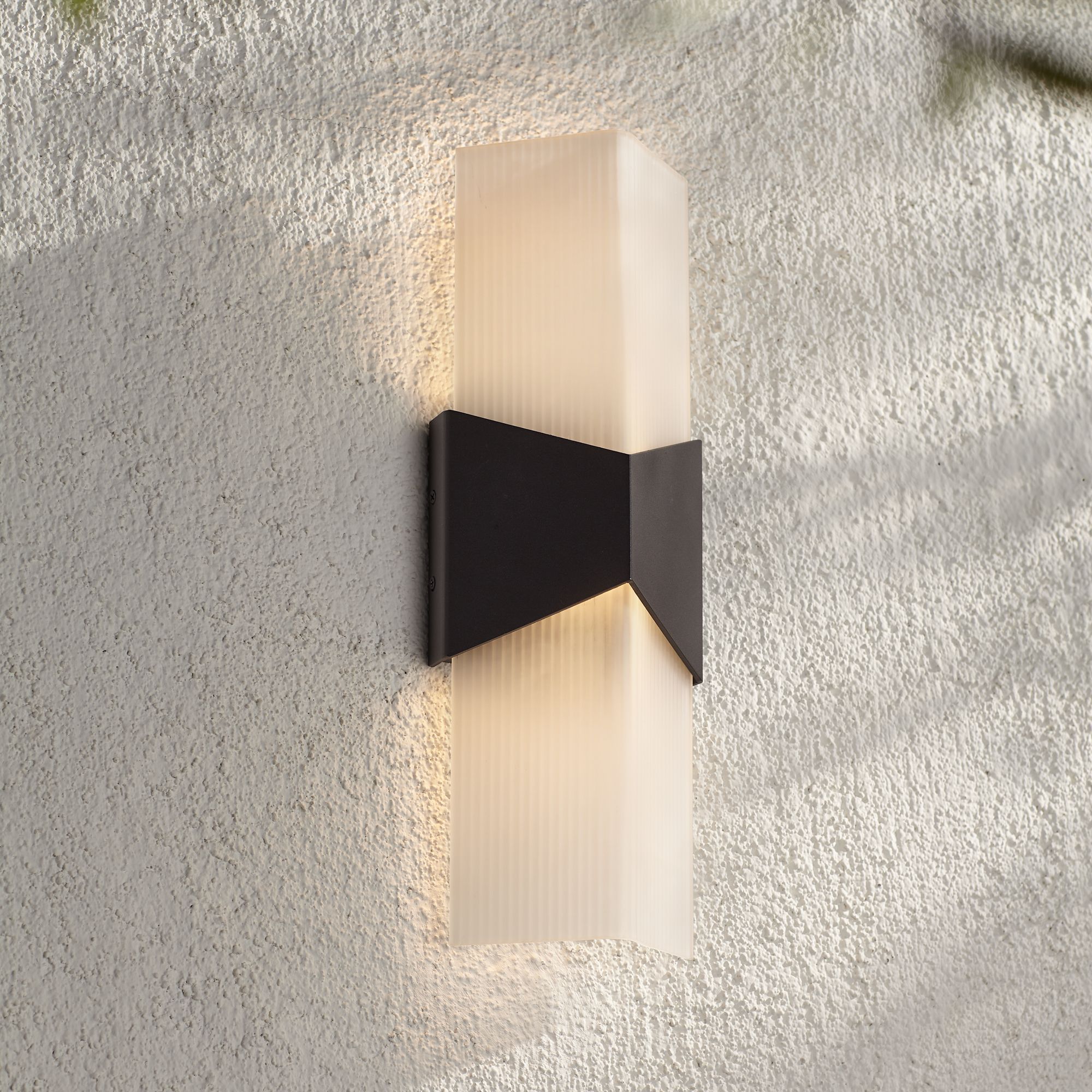 Possini Euro Tux 18" High Black and White LED Outdoor Wall Light