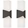 Possini Euro Tux 18" High Black and White LED Wall Sconce Set of 2