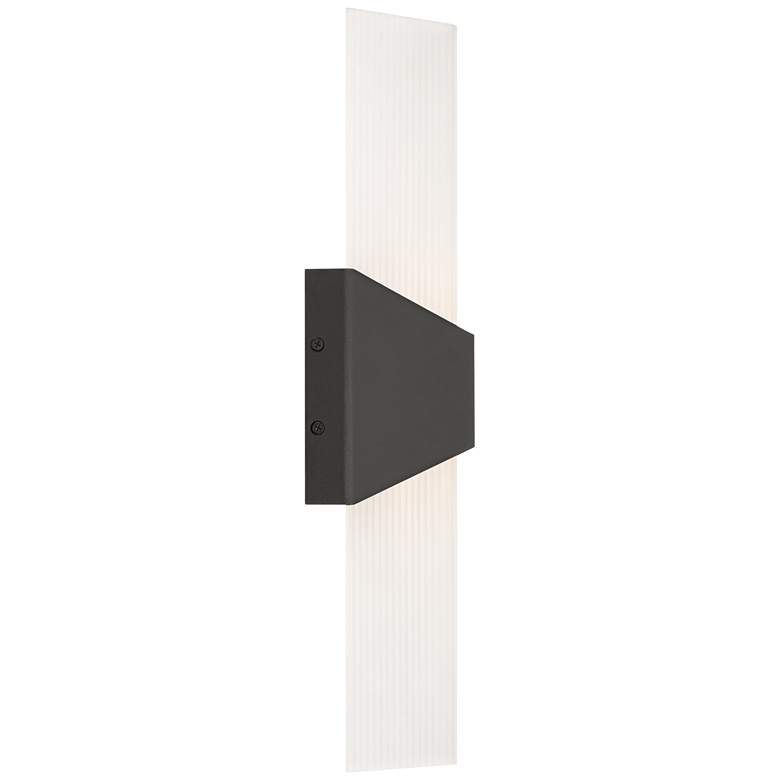 Image 7 Possini Euro Tux 18"H Black and White LED Outdoor Wall Light Set of 2 more views