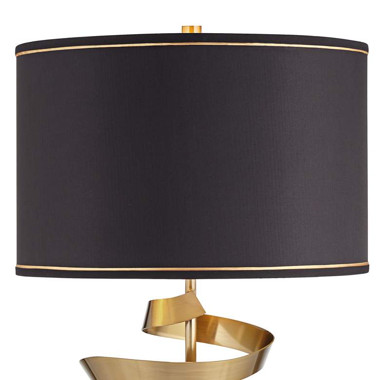 Image 5 Possini Euro Twist 31" Marble and Brass Sculpture Lamp with Dimmer more views