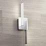 Possini Euro Two Linears 5 1/2" High LED Brushed Aluminum Wall Sconce