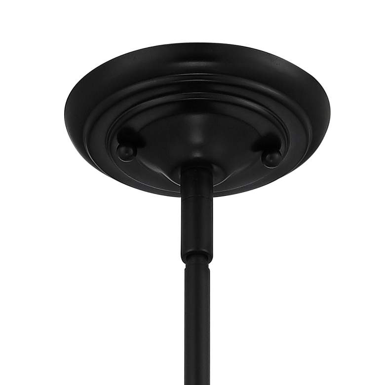 Image 4 Possini Euro Tyce 11" Wide Black and Opal Schoolhouse Pendant Light more views